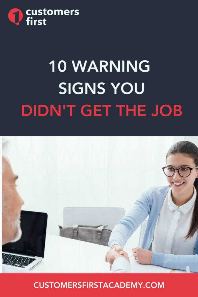 10 warning Signs You Didn’t Get the Job Interview