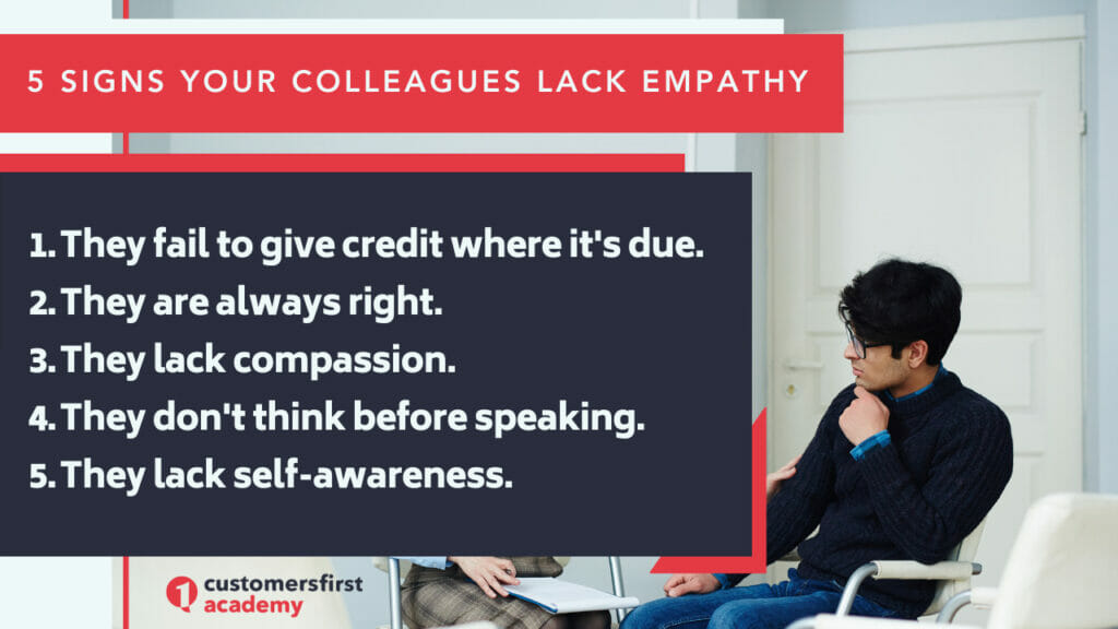 lack of empathy signs at work